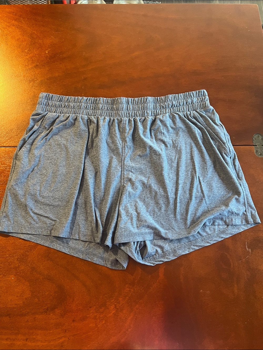 Athletic Works buttercore Women's Athletic Shorts in Heathered Navy